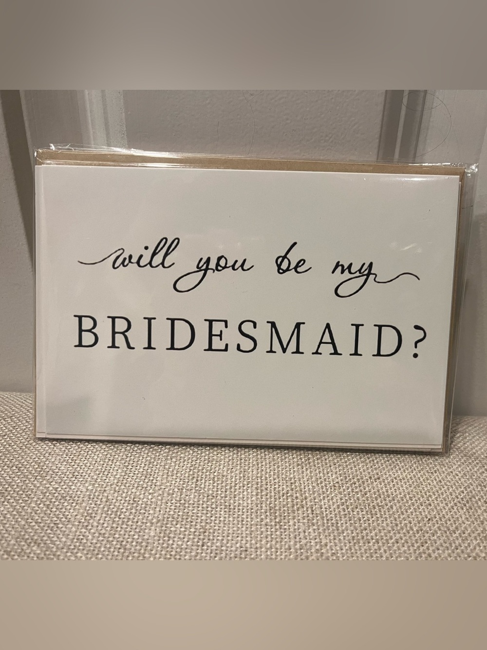 NEW WILL YOU BE MY BRIDESMAID CARDS WITH ENVELOPES- SET OF 6